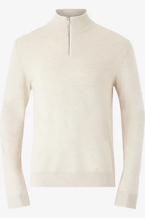 Lindbergh Trøje Half Zip Melange Knit