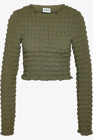 Noisy May Top nmZahara L/S O-neck Top Wvn Curve