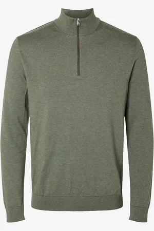 SELECTED Rullekravetrøje slhBerg Half Zip Cardigan