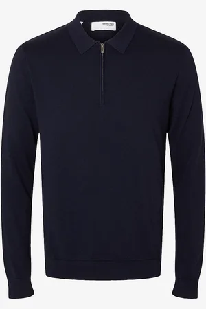 SELECTED Trøje slhBerg LS Half Zip Polo