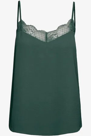 Pieces® Top pcTiffany Strap Lace Top