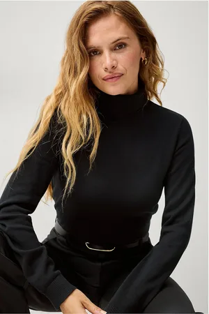 ELLOS Fintstrikket turtleneck trøje