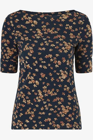 Ralph Lauren Top Rfnd Strtch 1x1 Rib-elb Slv BT NK Top