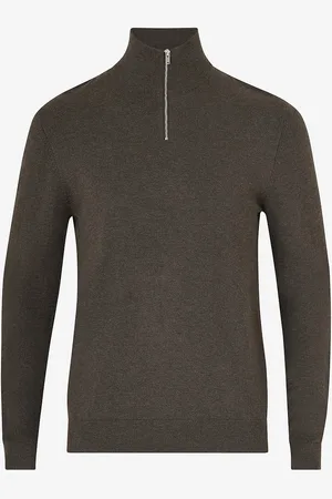 Lindbergh Trøje Half Zip Melange Knit