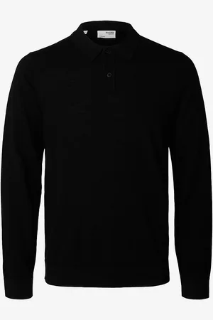 SELECTED Trøje slhTray LS Knit Merino Polo