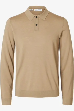 SELECTED Trøje slhTray LS Knit Merino Polo