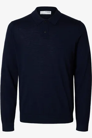 SELECTED Trøje slhTray LS Knit Merino Polo