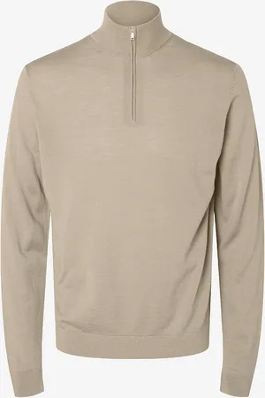 SELECTED Trøje slhTray LS Knit Merino Half Zip