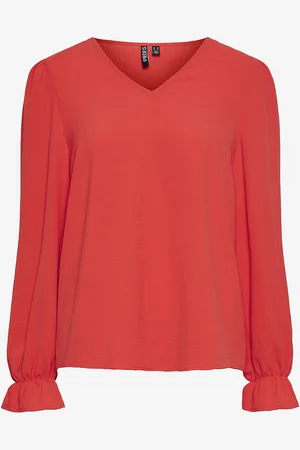 Pieces® Bluse pcTiffany LS V-neck Top