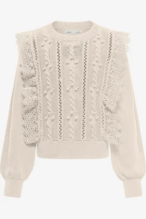 ONLY Trøje kogLindy LS Lace O-neck Knt
