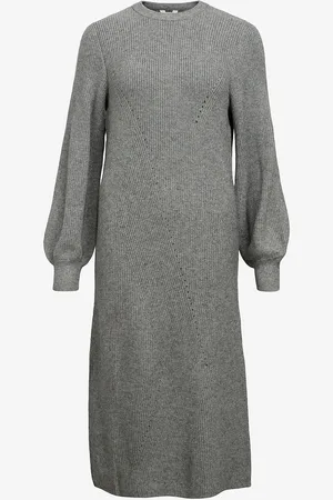 Object Kjole objDitte RE L/S Knit Midi Dress