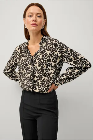 ELLOS Viskosebluse med flæsedetalje bluse