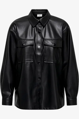 JDY Skjorte Alaia L/S Faux Leather Shirt