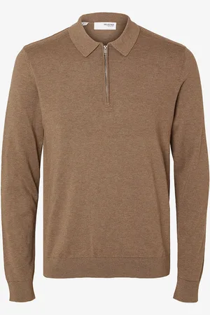 SELECTED Trøje slhBerg LS Half Zip Polo