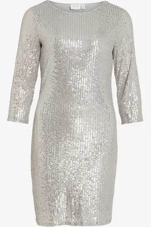 VILA Pailletkjole viSparkling 3/4 O-neck Dress