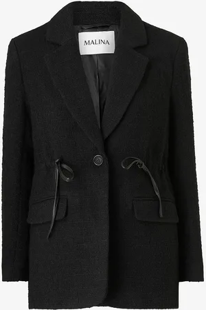 By Malina Habitjakke Elodie Drawstring Boucle Blazer