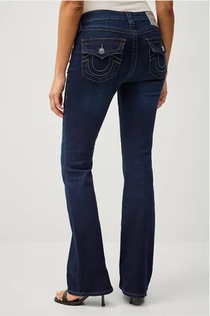 True Religion Jeans Becca Mid Rise Boot Cut Flap