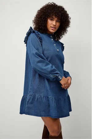 Zizzi Kjole eLova L/S Denim Abk Dress