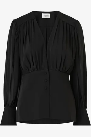 By Malina Bluse Wilhelmina Wrap Detail Chiffon Blouse
