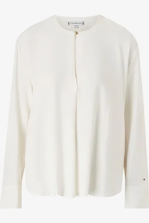 Tommy Hilfiger Bluse Fluid Viscose V-neck Rlxd Blouse