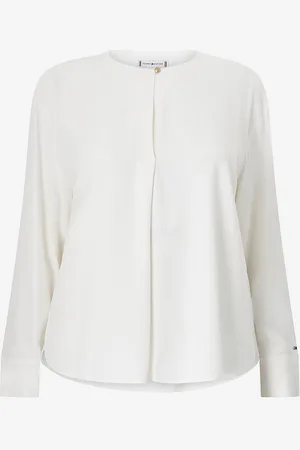 Tommy Hilfiger Bluse Crv Fluid Visc V-neck Rlxd Bls