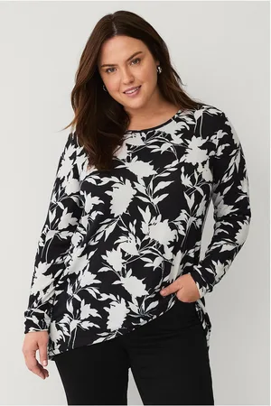 Zizzi Top vLucca L/S Aop Blouse