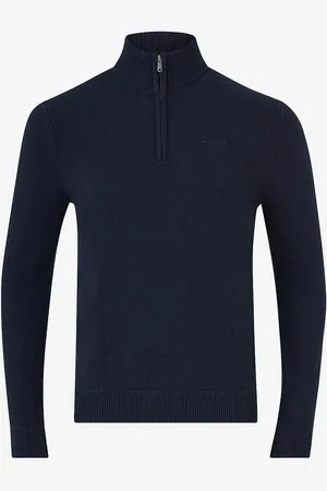 Superdry Trøje Essential Emb Knit Half Zip
