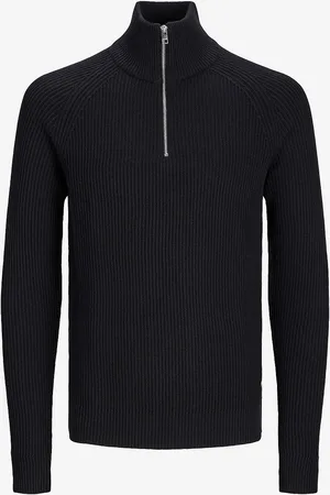 JACK & JONES Trøje jjPannel Knit Half Zip Aw24 Pls