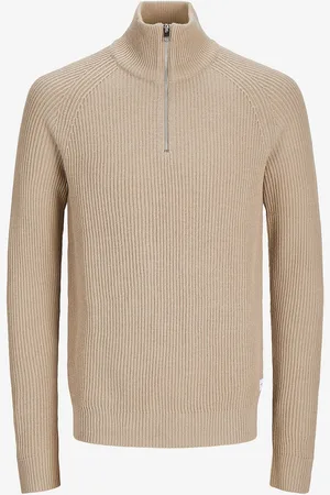 JACK & JONES Trøje jjPannel Knit Half Zip Aw24 Pls