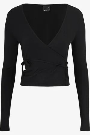 Gina Tricot Top Long Sleeve Wrap Top