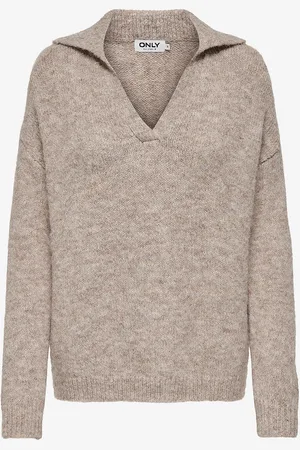 ONLY Trøje onlMaggie Life LS Split Neck CC Knt