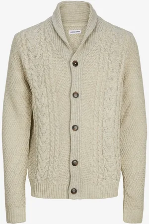 JACK & JONES Trøje jjCraig Knit Shawl Neck Aw24 Pls