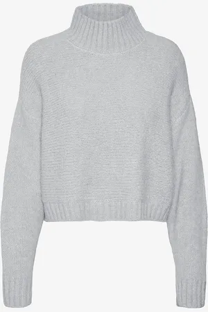 VERO MODA Trøje vmMars LS High Neck Cropped Knit VM