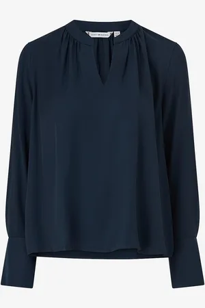 Tommy Hilfiger Bluse Soft Vis V Neck LS Blouse