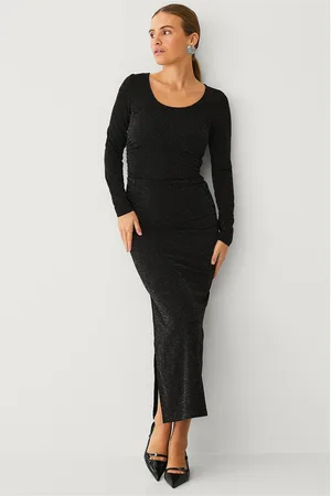 SELECTED Maxi kjole slfMarwa LS Deep Reversible Ankle Dress