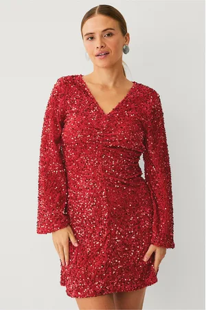 VILA Pailletkjole viBarina Wide Sleeve Glitter Dress