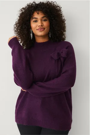 Zizzi Trøje mAsta L/S Bow Pullover