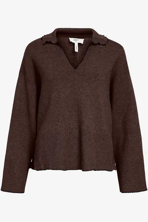 Object Trøje objReynard LS V-neck Knit Polo