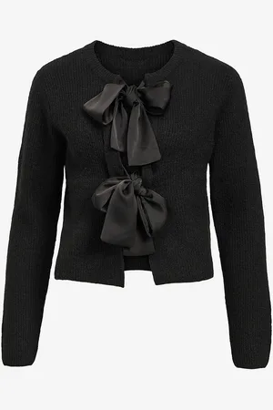 Object Cardigan objParvi Sateen Bow Knit Cardigan D