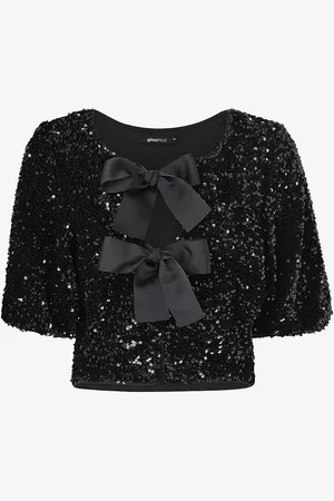 Gina Tricot Paillet top Bow Top