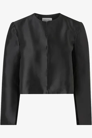 By Malina Bluse Ruthie Cropped Long Sleeve Blouse