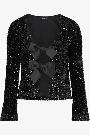 Gina Tricot Top Bow Sequin Top