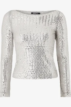 Gina Tricot Paillet top Sequin Boatneck Top