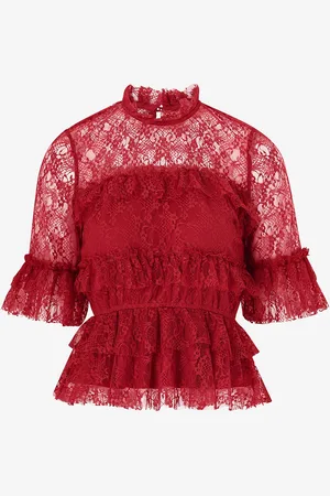 BUBBLEROOM Blondebluse Frill Lace Blouse