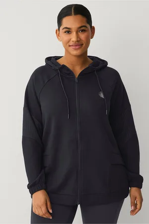 Zizzi Hættetrøje aIne L/S Hood Sweat Cardigan
