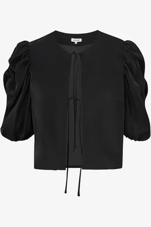 BUBBLEROOM Bluse Short Puff Sleeve Blouse