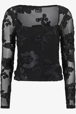 Gina Tricot Top Flower Embroidery Top