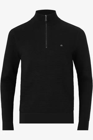 Calvin Klein Pullover Waffle Texture Q-zip