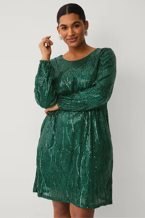 Zizzi Pailletkjole mZikka L/S Abk Dress
