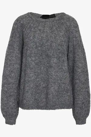 Noisy May Trøje Nmsutton L/s Open Back Bow Knit Fwd